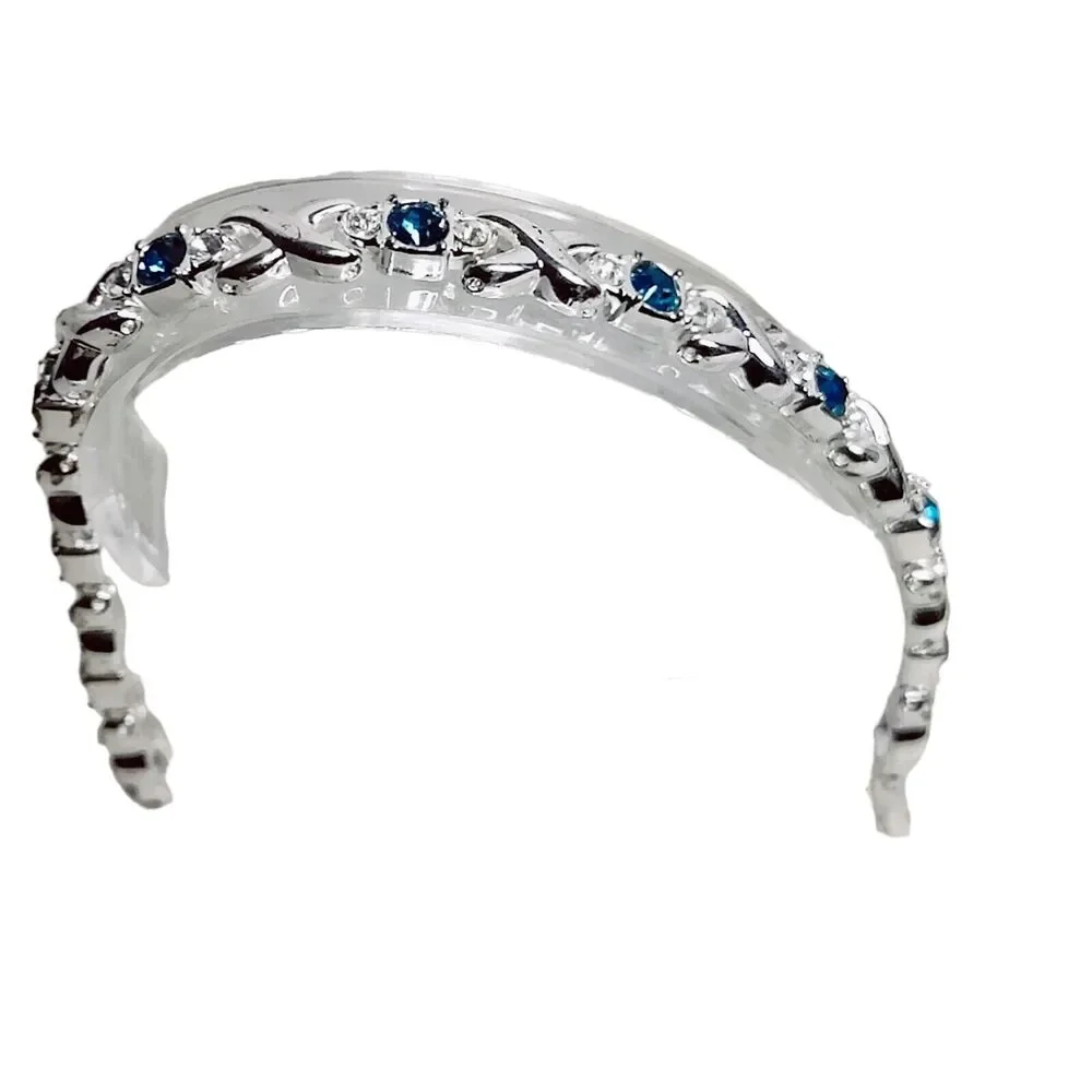 Womens Jewelry Silver Tone Blue Topaz &‎ Cubic Zirconia Tennis Bracelet